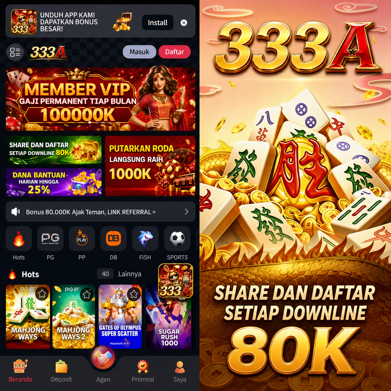 333A - Dowdload & Install Aplikasi Slot Asli Minimal Bet 400 Perak